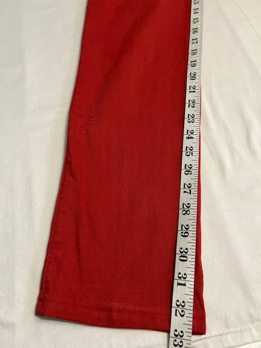 PT Torino Chino Pants Cotton Red Brown Waist 30 Superslim Fit Stretch Flat Front